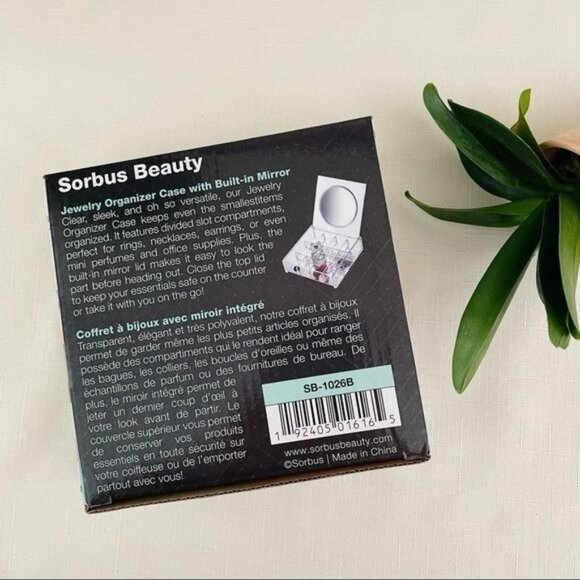 Folding Jewelry Organizer Case with Built in Mirror by Sorbus Beauty - Picture 6 of 10